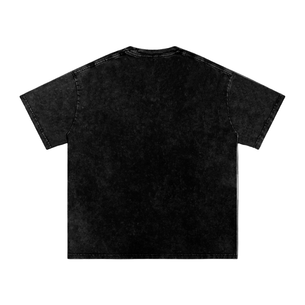 Black t-shirt on a white background